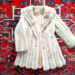 Tissavel of France Vintage Faux Fur Coat